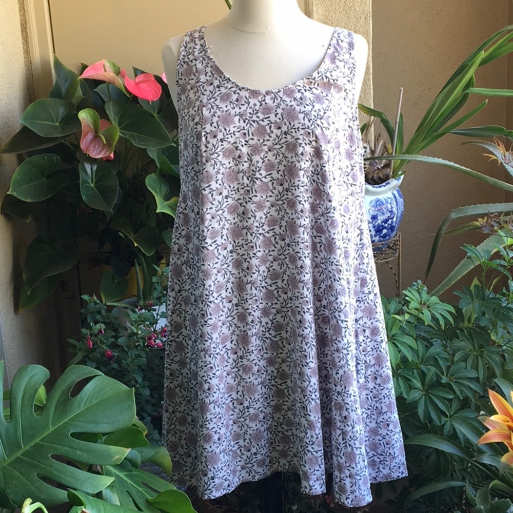 💕Floral print a line dress💕